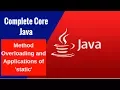 Complete Core Java - Method Overloading and Applications of static