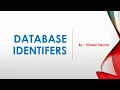 Database Identifiers SQL Servers Database Design SQL Talks by VINEET