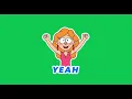 Cartoon Girl Saying Yeah - Green Screen For Editing