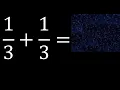 plus sum of homogeneous fractions equal denominator