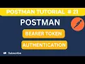 API Testing Tutorial How to Use Bearer Token Authentication in Postman