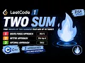 LeetCode 1 Two Sum Brute Force Better Optimal Approaches C DSA