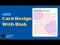 Create Stunning Card Design with Blob - HTML CSS Tutorial stacktales
