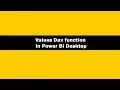 Values Function DAX - DAX Values Function In Power BI Desktop DAX Tutorials