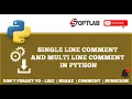How to Write Single line comment and multi line comment in python - Python Tutorial for Beginners
