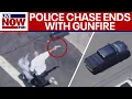 WATCH High-speed LA chase ends with gunfire between suspect police