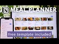 Build a Weekly Meal Planner in Notion From Scratch Free Template