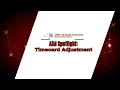 Timecard Adjustment