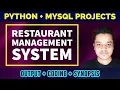 Restaurant Management System PYTHON MYSQL project CBSE
