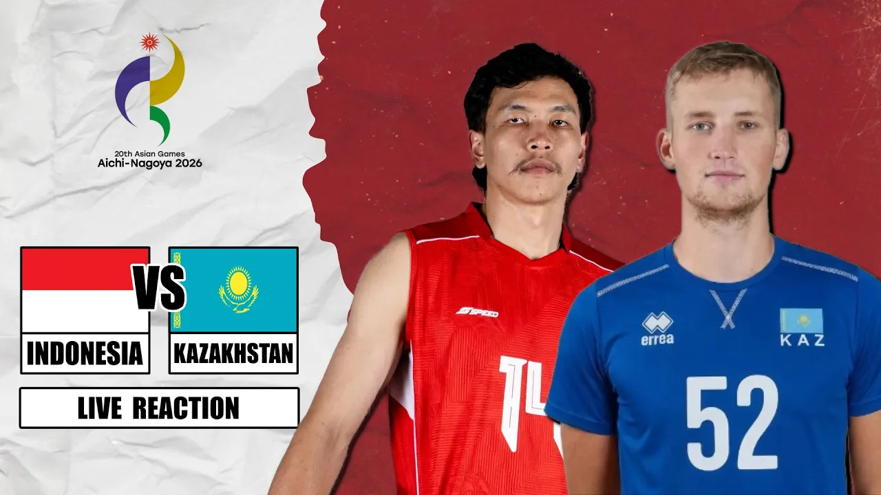 NYARI KERINGAT 🔴 INDONESIA VS KAZAKHSTAN, Men's Volleyball Asian Games 2026 Live Reaction 2026-10-03 08:34