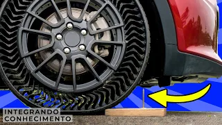 Este novo pneu é imune a furos (já vem furado)