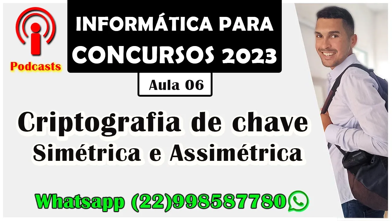 06 | Criptografia - conceitos básicos - Chave Simétrica e Assimétrica | PODCASTS | Prof. Romilton