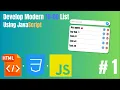 Developing a modern TO-DO List using JavaScript ASMR