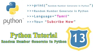 PYTHON TUTORIAL-13 Random Number Generate in Python M42 TECH