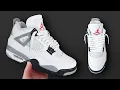 HOW TO LOOSELY LACE JORDAN 4 s AIR JORDAN 4 LACE STYLE FEATURING WHITE CEMENT