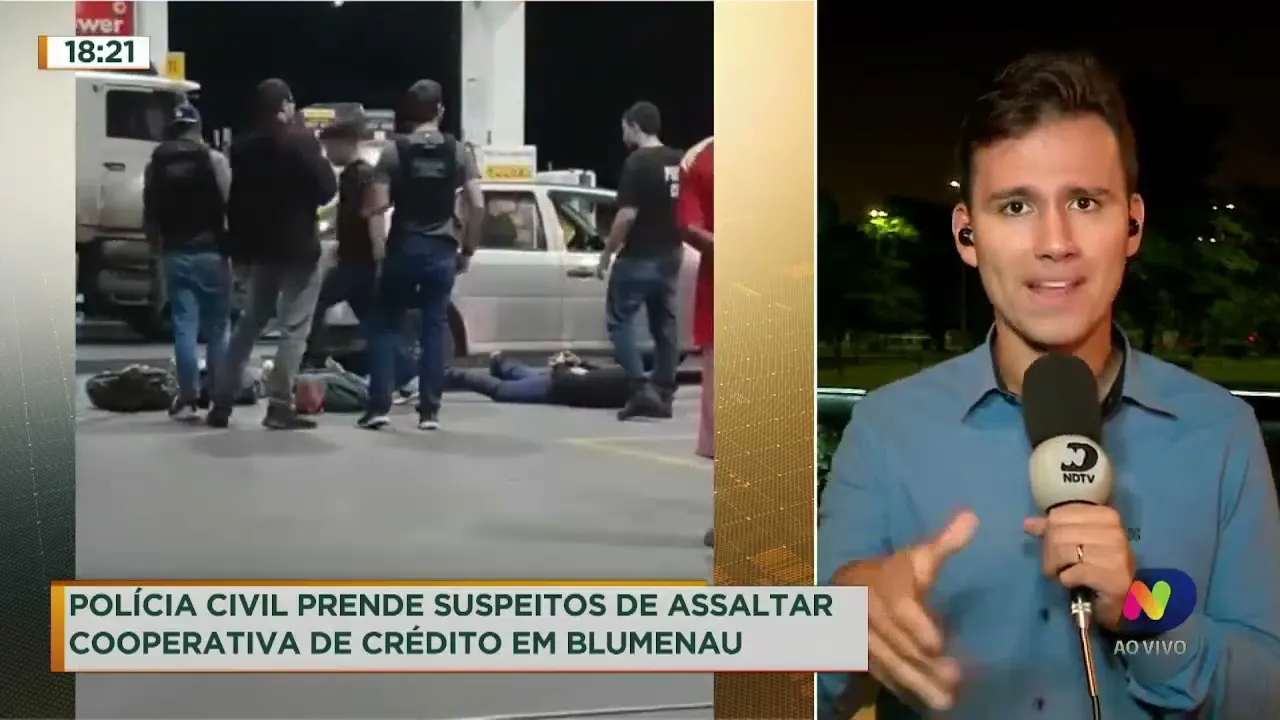 Polícia civil prende suspeitos de assaltar cooperativa de crédito em Blumenau
