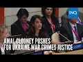 Amal Clooney pushes for Ukraine war crimes justice