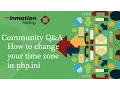 How to change your website timezone using the php ini file