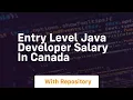 entry level java developer salary in canada