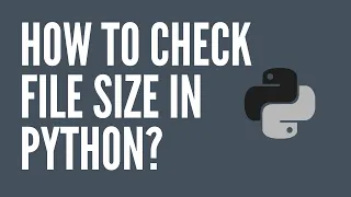 How to check file size in Python