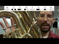Concert B-Flat Major Scale - Tuba Tutorial Note Map