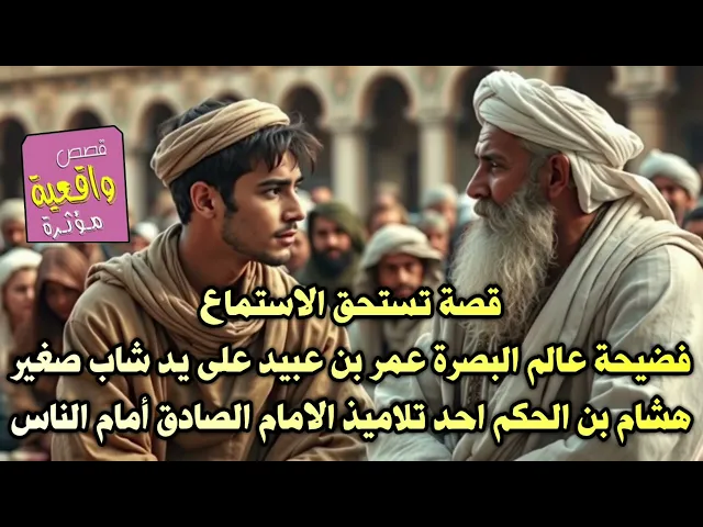 ⁣قصة فضيحة عالم البصرة عمر بن عبيد على يد شاب صغير هشام بن الحكم احد تلاميذ الامام الصادق أمام الناس