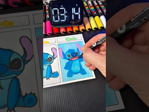 Drawing Stitch in [10 min🕦] #drawing #art #stitch #liloandstich