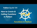 Python Tutorial for Beginners Functions in Python How to Create Calling Function in Python