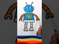 Robot Coloring easy How to draw color Robot Painting Drawing Coloring Tips for Kids