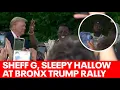 Sheff G Sleepy Hallow join Donald Trump on stage at Bronx rally