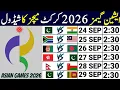 Asian Games 2026 Cricket Schedule Asian Games 2026 Schedule Asian Games Cricket 2026 Schedule