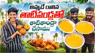 అప్పుడే చెట్టు నుండి రాలిన తాటిపండుతో 🌴 || తాటి తాండ్రా చేసాము🤤😍