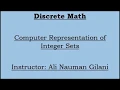 Discrete Math Computer Representation of Sets