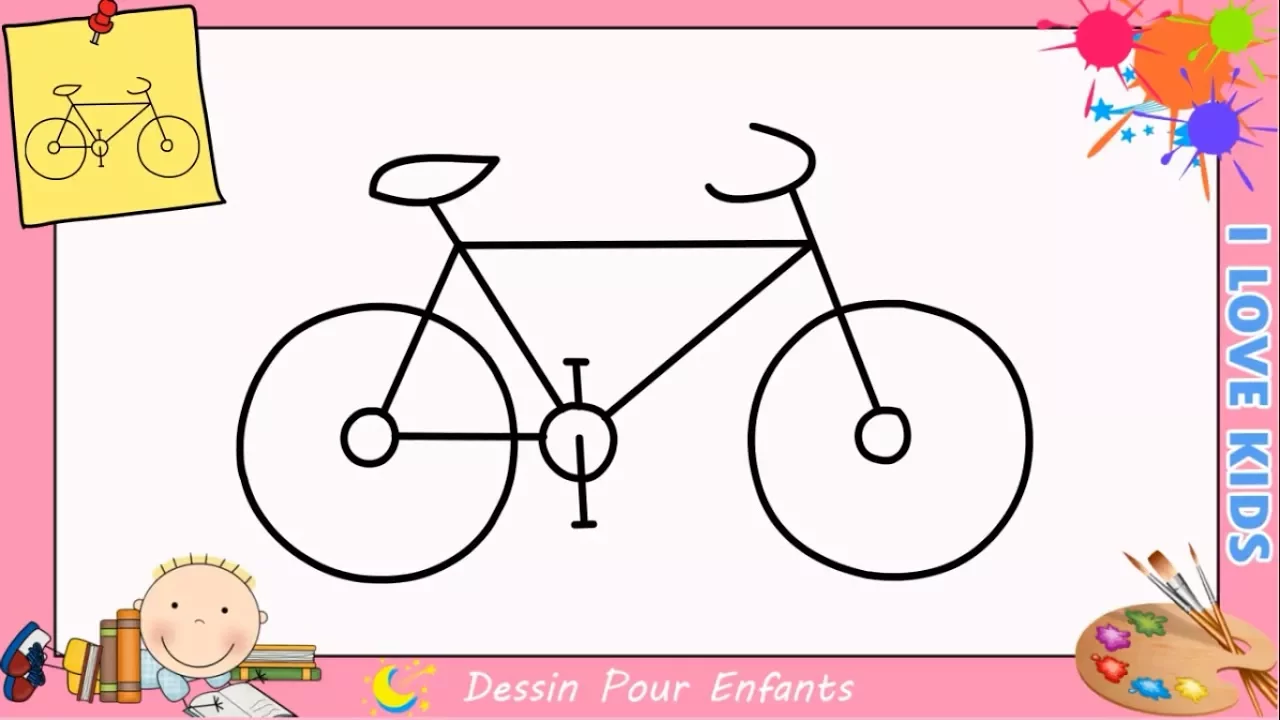 Dessin vélo FACILE (mettre à jour) - Comment dessiner un vélo FACILEMENT 3