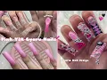 PINK Y2K GYARU NAILS POLYGEL NAILS ANIMAL PRINT NAIL ART CHARM NAIL DESIGN Nail Tutorial