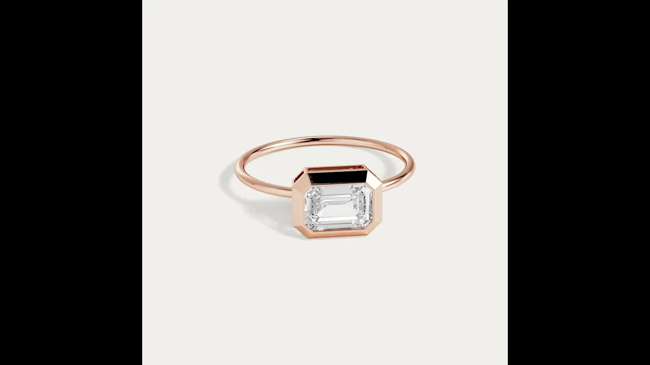 Ivy丨1CT Solitaire Bezel Set Lab Diamond Engagement Ring In 14K Solid Gold/Platinum