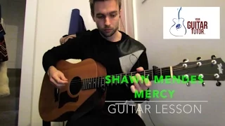 Download Shawn Mendes Mercy Guitar Lesson (Chords / Strumming / Capo) MP3