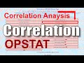opstat data analysis how to do data analysis in opstat correlation in opstat opstat correlation