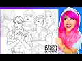 Coloring Saja Boys K-Pop Demon Hunters Coloring Pages Jinu Abby Romance Baby Mystery Coloring