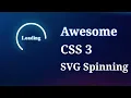SVG Loader Animation In CSS 3 and HTML 5 svg spinning circle