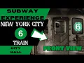 New York City Subway 6 Train to Brooklyn Bridge Front View
