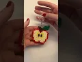 DIY iron beads apple keychain tutorial - super cute diy idea