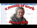 doing a month of homework in one day