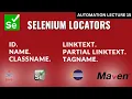 Automation Lecture 15 Types Of Locators In selenium ID Name Link Text Partial CSS Selector