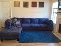 CINDY CRAFORD STLYE BLUE SECTIONAL