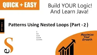 Java Patterns Nested For Loop Part - 2 BlueJ