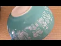 Pyrex Cinderella Amish Butter print mixing bowl 4qt Vintage