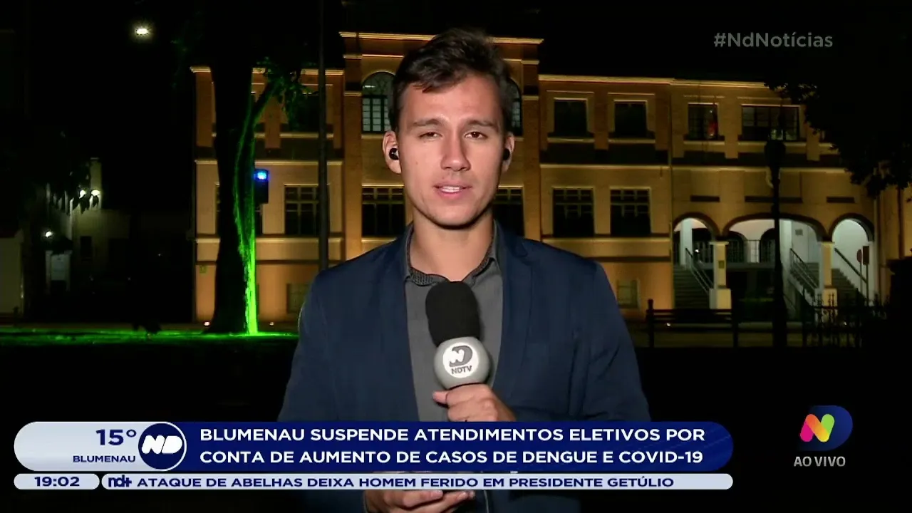Blumenau suspende atendimentos eletivos após aumento de casos de dengue e Covid-19