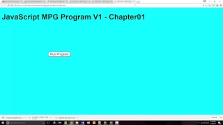 JavaScript MPG Program - Chapter01