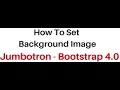 set bootstrap 4 jumbotron background responsive image example